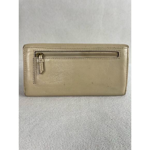 Vintage Coach Leather Cream Trifold Wallet - Picture 2 of 6
